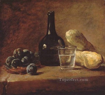  Baptiste Oil Painting - Plum Jean Baptiste Simeon Chardin still life